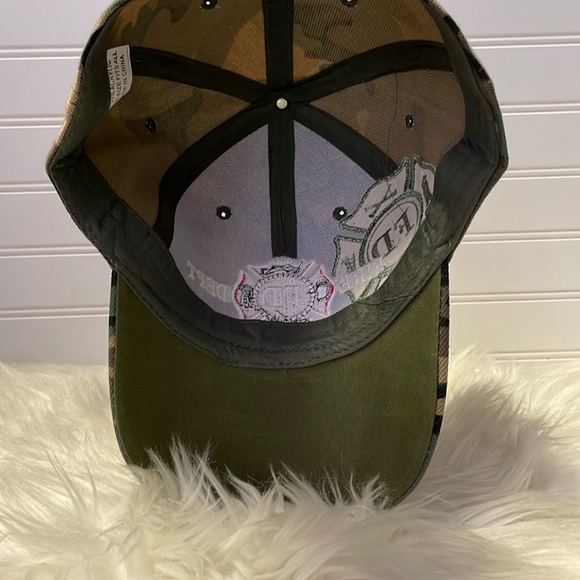 Fire Department Camoflauged Embroidered Baseball Cap - Picture 8 of 12